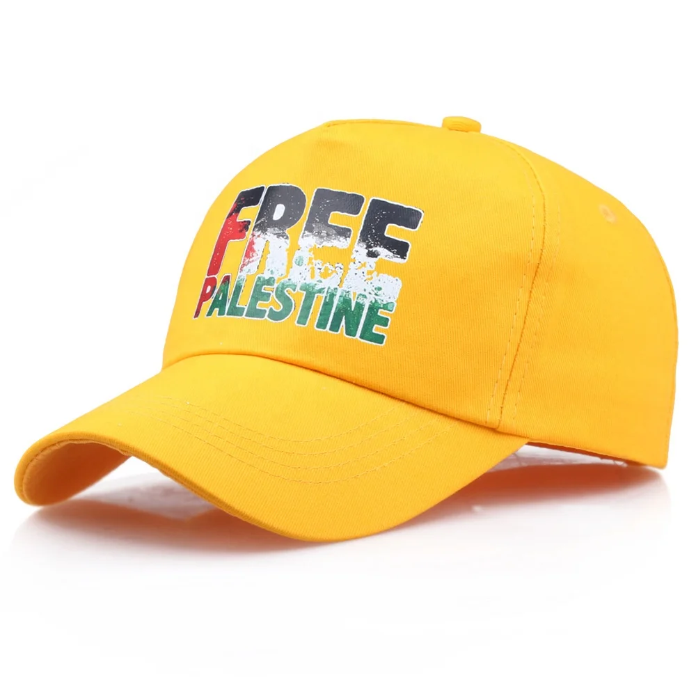 Wholesale 6Panel Snapback Original Caps,Sunshade Solid Color Logo Customized Blank Custom Caps,Flag Free Palestine Baseball Caps