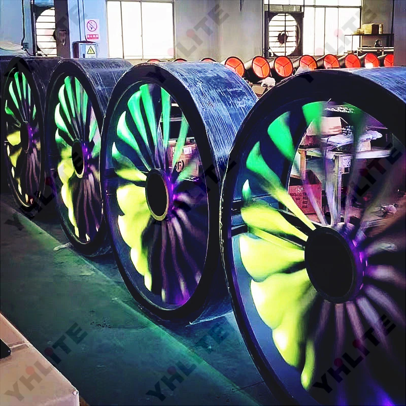 aircraft engine fan light led stage light triangular LED matrix lamps dj disco bar nigh club light