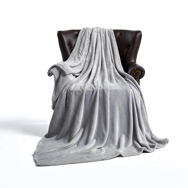 
Factory hot selling fashion warm blanket big size solid color flannel fleece throw blanket for winter 