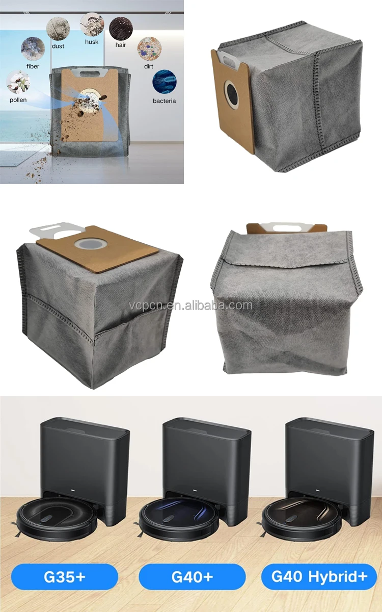 Activated Carbon Robot Vacuum Cleaner Filter Dust Bag Parts Accessory For Eufy Clean G35+ G40+ G40 Hybrid+ Auto-Empty Station