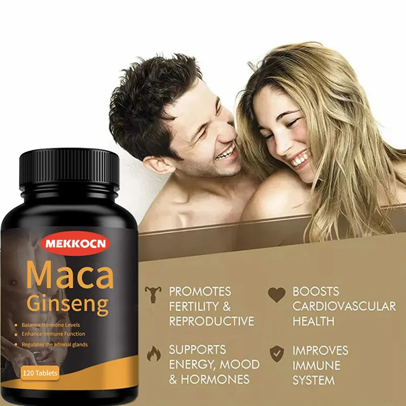 OEM/ODM power natural ginseng capsules maca root capsules with ashwagandha ginseng men supplement ginseng hard capsule