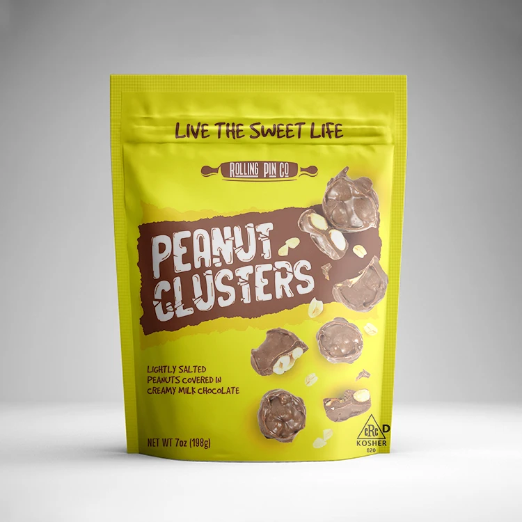 3.5g 7g 100g 200g Custom Cookie Chocolate Ziplock Mylar Food Plastic Packaging Stand Up Pouch Bag With Resealable Zipper