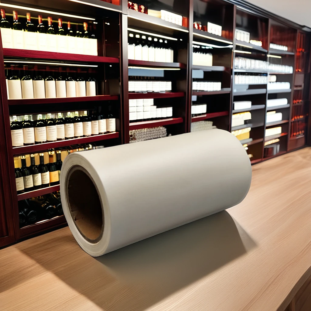 Jumbo Roll односторонняя 100 г жемчужно-желтая акриловая клейкая наклейка для красного вина
