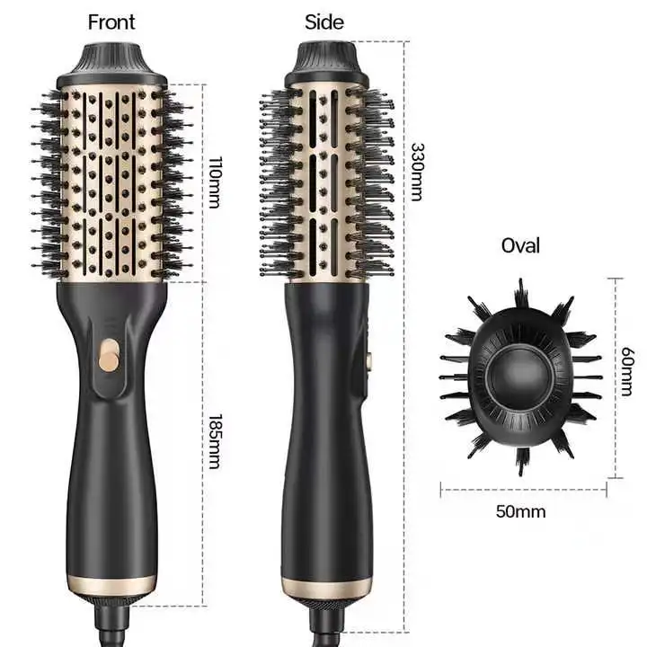 Professional 1200W Hot Ceramic 3 In 1 One Step Blow Hair Dryer Straightener And Styler Rotary Volumizer Electric Hot Air Brush