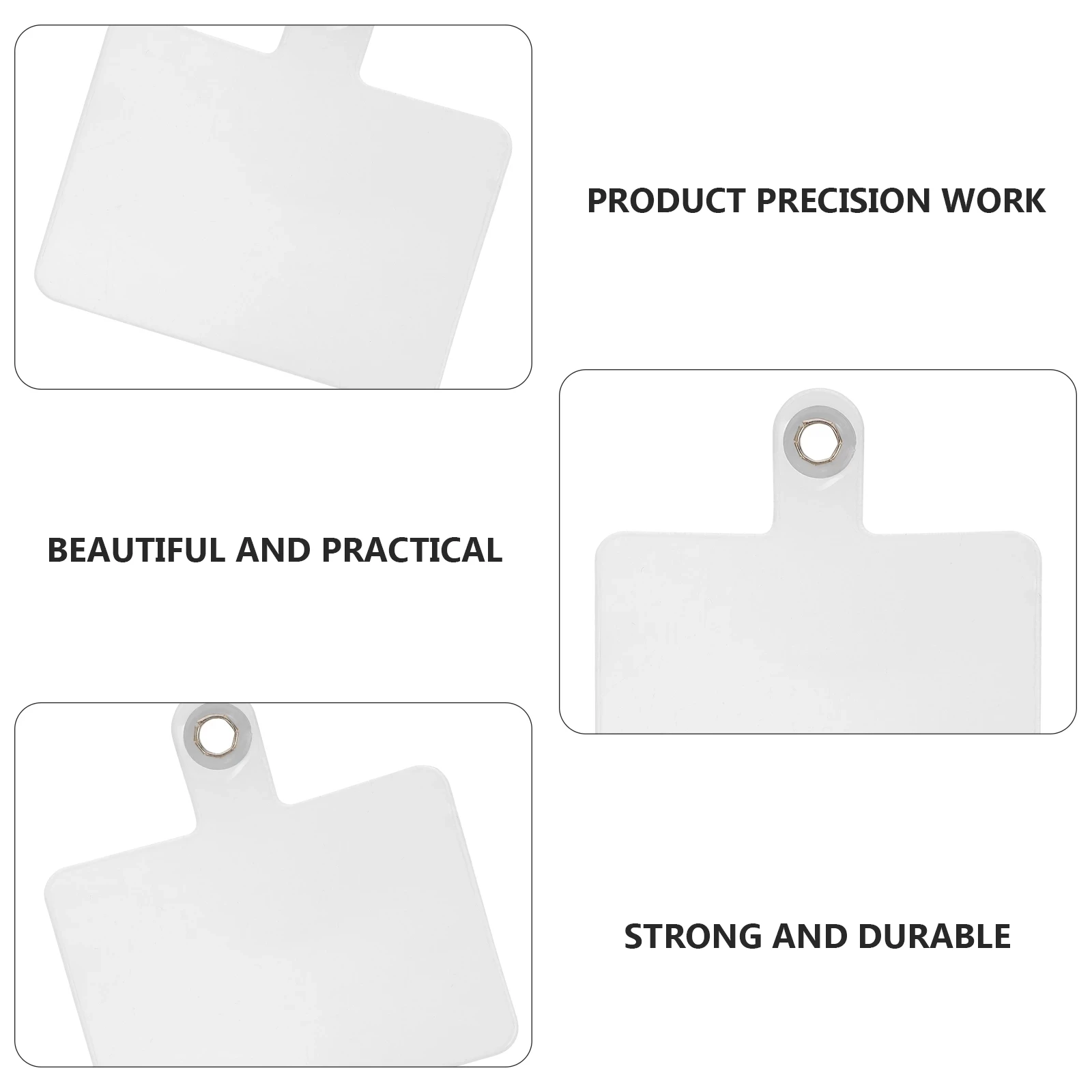 PVC Phone Tether Tabs Phone Lasso Replacement Patches Adhesive-Free Phone Case Anchor For Lanyard Hanging Strap Pad