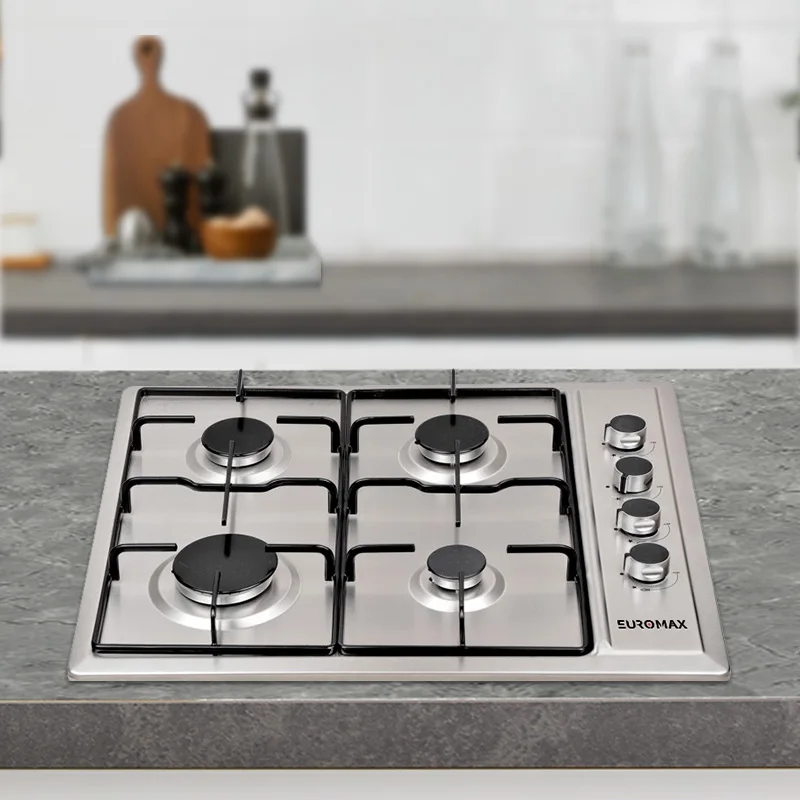 High Quality 4 Burner Gas Hob Cooking Appliance Household Stainless steel  Cooktops Built-in Gas Stove