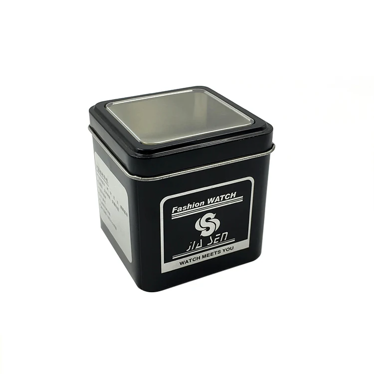USB Disk Bangle Bracelet Wrist Headset Metal Packaging Box High Quality Watch Tin Box With PVC Window