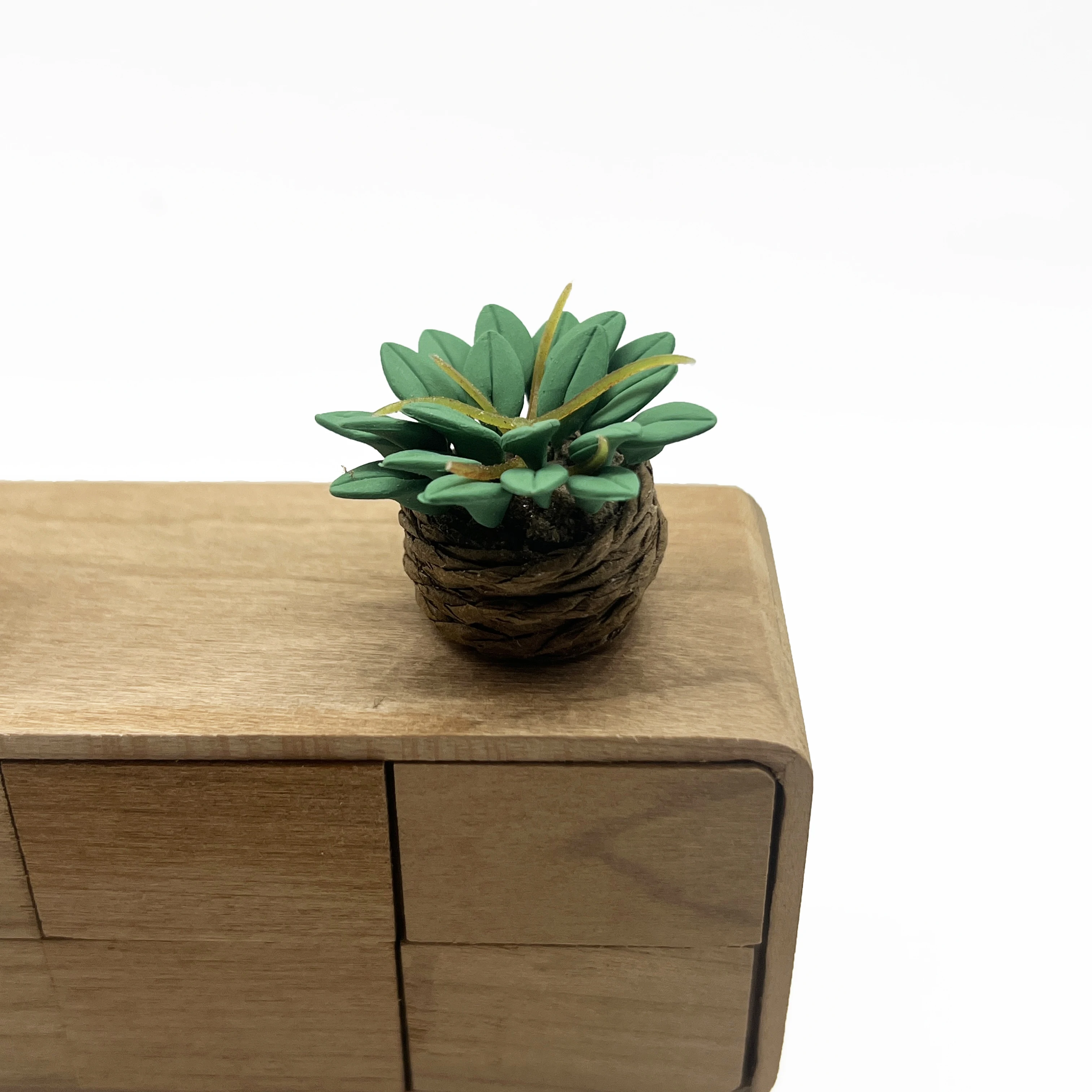 Handmade Doll House Mini Green Plants 1: 12 Mini Clay Flowers for dollhouse bjd 0b11 decor