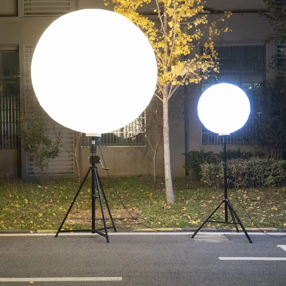 Smart Power Advertising Wedding Party Inflatable Stand Tripod Balloon LED RGB Light Balloon Tower