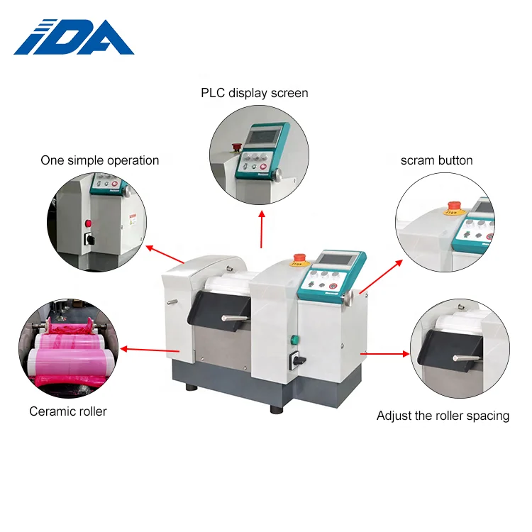  High quality three roll mill for lipstick triple roller paint pigment paste with