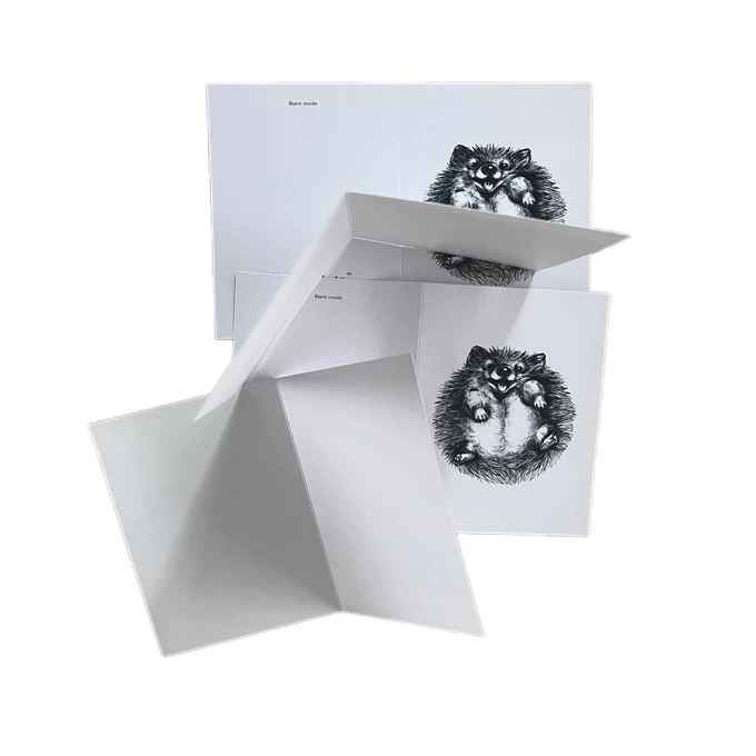 Custom thank you card for small business with logo high quality ivory card paper CMYK printing