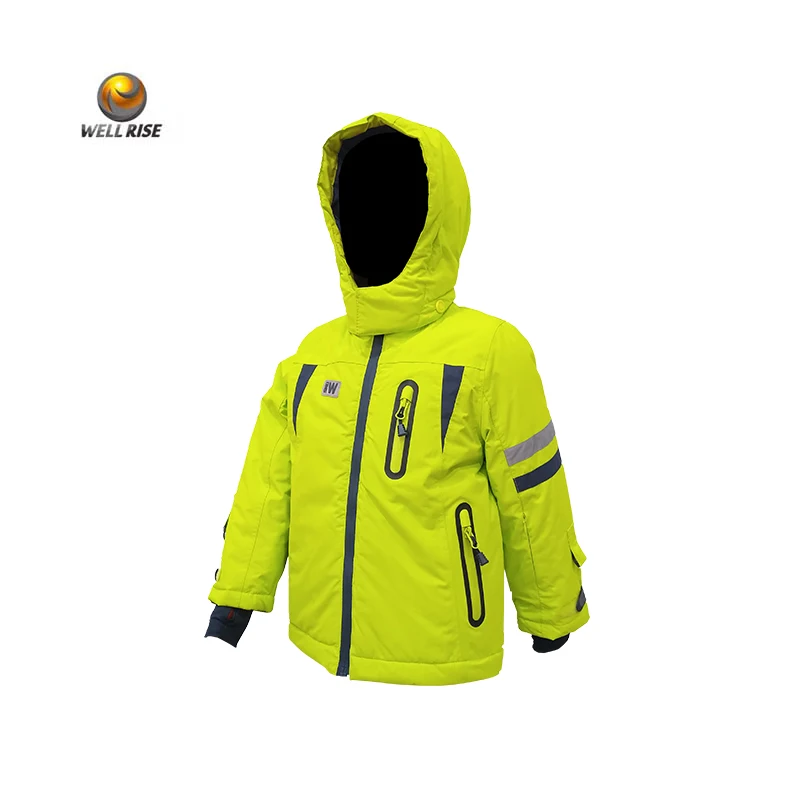 Premier high quality winter kid ski wear with detachable hood waterproof windproof kid ski jacket outdoor for boy