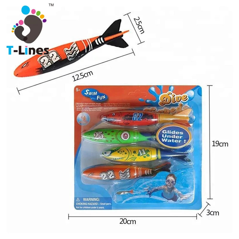 Underwater summer torpedo fish swimming pool diving toys