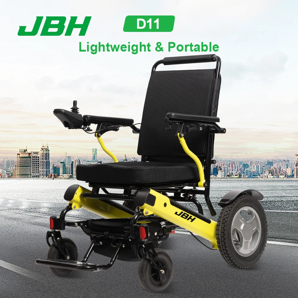 Joystick control folding electric wheelchair for elderly people and the disabled