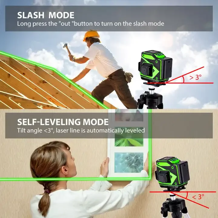 hot selling 360 Degree Machine Tool Lazer Leveler  12 Line 3d Laser Level Tile Laser Leveling Tool