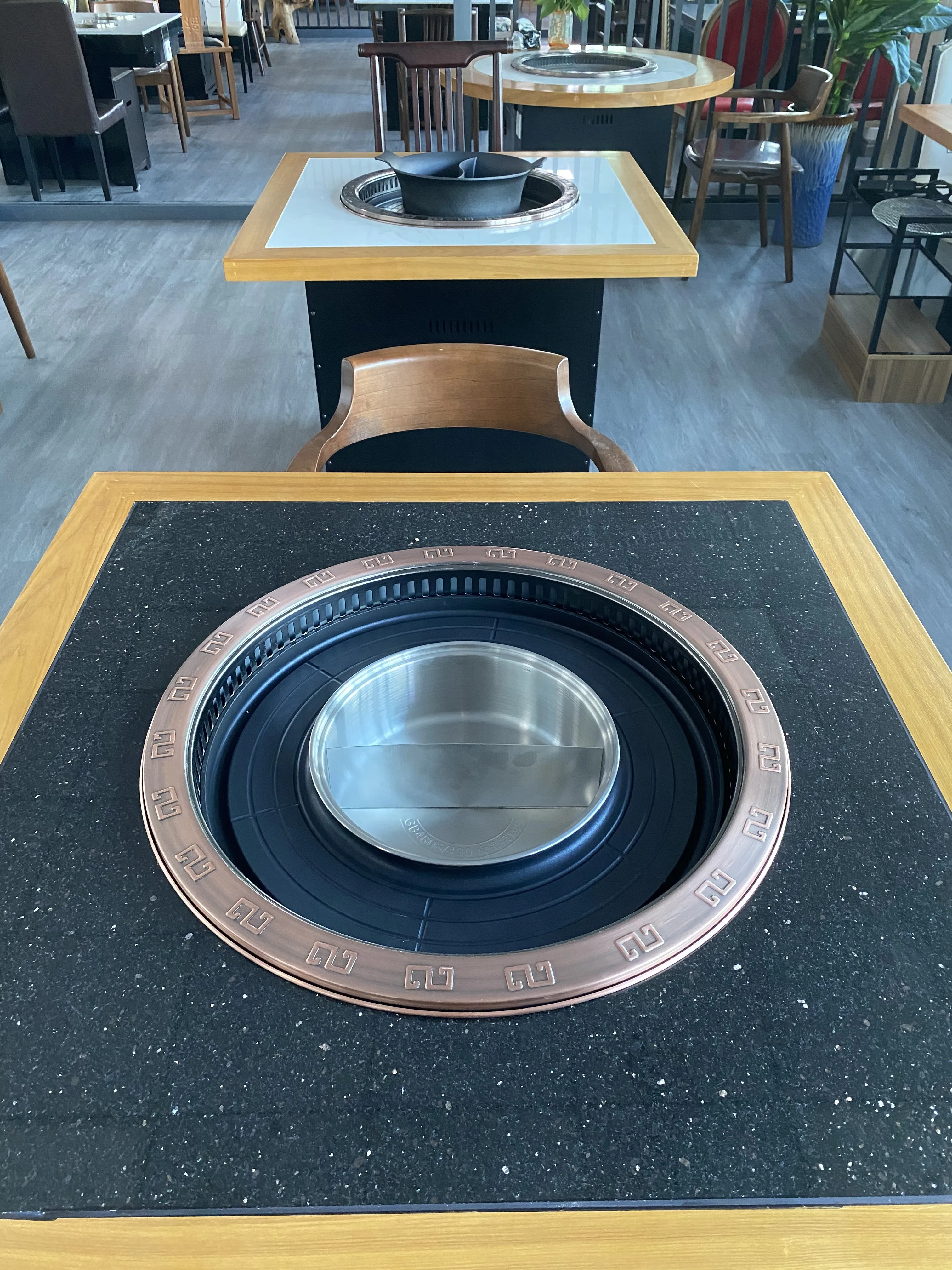 2 In 1 Korean BBQ Grill High Quality Smokeless Integrated Barbecue Hot Pot Table Shabu Shabu Table