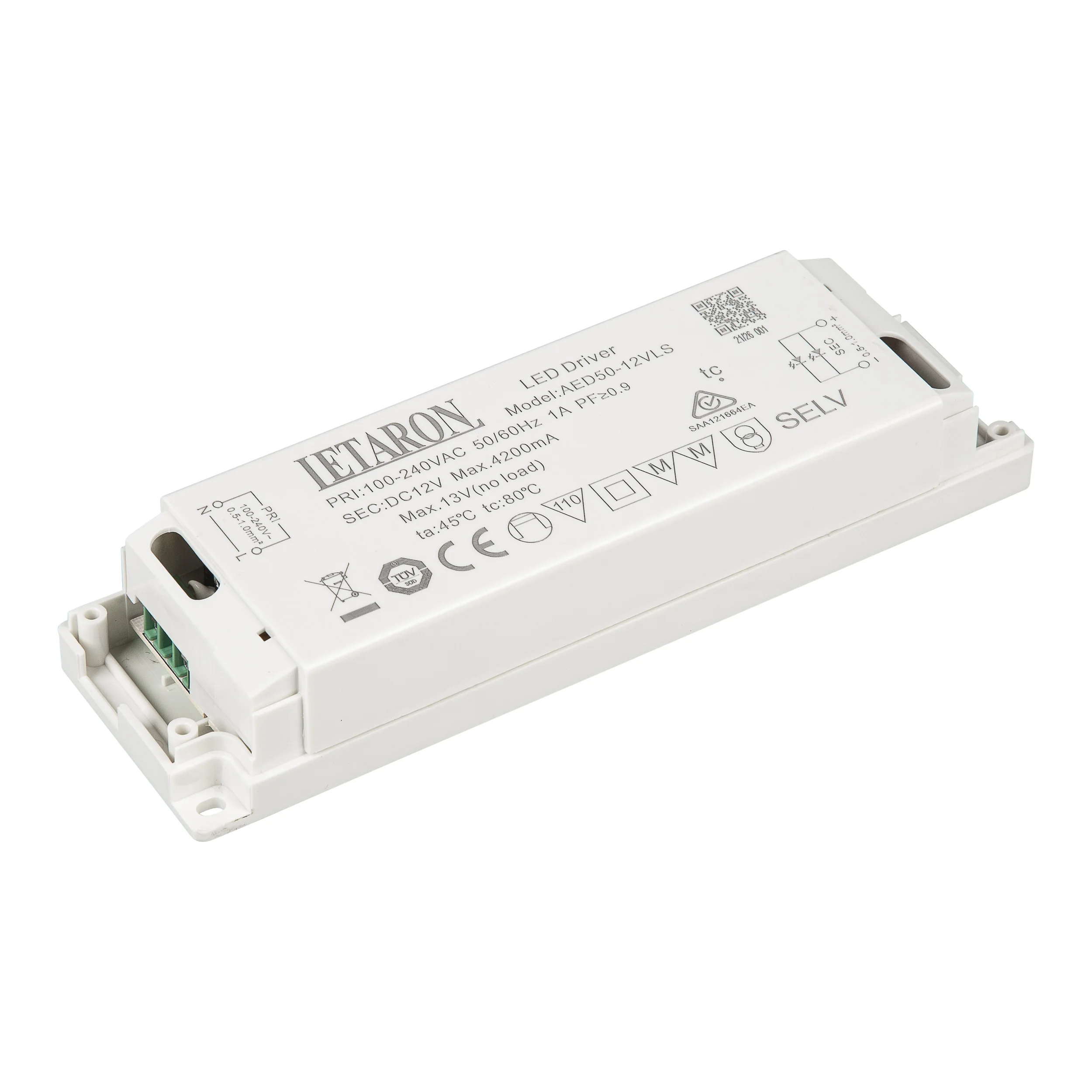 LETARON 12V DC LED driver 4160mA 50W 220-240V AC 50/60HZ PF> 0 9 EU universal Driver