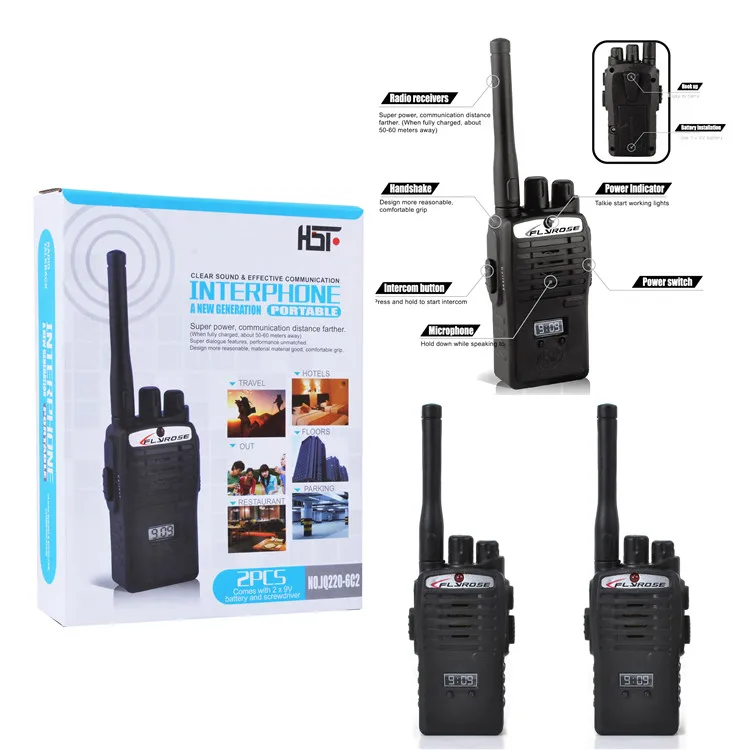 Top Quality rechargeable walkie-talkie 2pcs kids walkie talkie toy