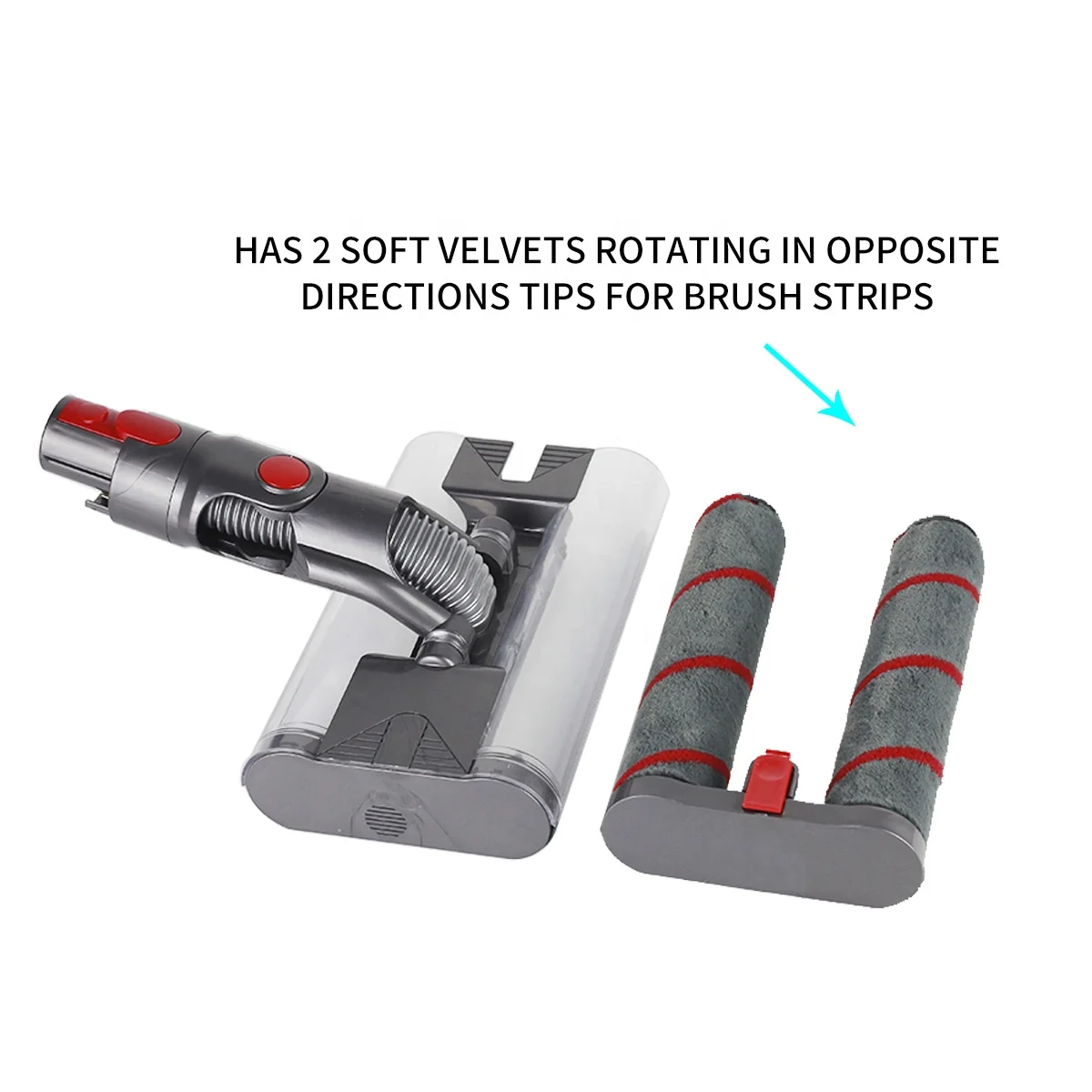 Dysons V7 V8 V10 V11 беспроводной двойной мягкий роликовый пылесос щетка для коврового пола электродвигатель головка вакуумные