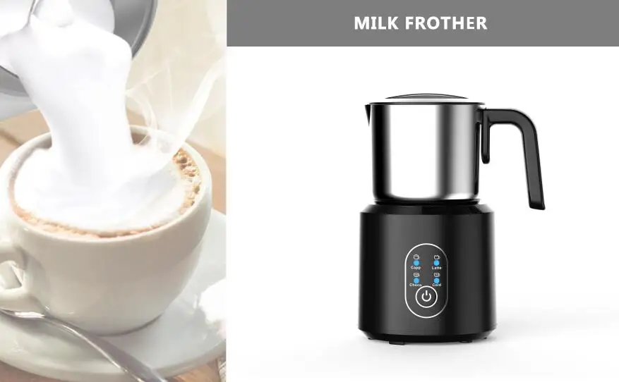 Steamer Electric milk foam machine, induction milk foam machine, removable stainless steel automatic milk steamer