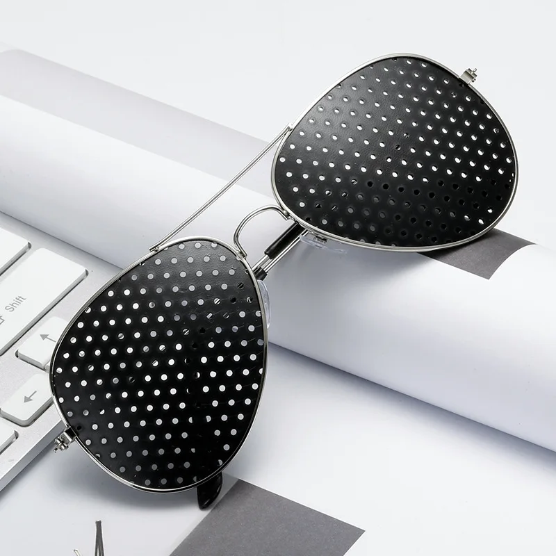 aviaiton pinholes sunglasses classic black pinhole treatment of pseudo myopia sunglasses