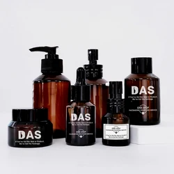 Slanted 15ml 30ml 60ml 100ml 120ml Cosmetic Skin Care Packaging Sets Hair Oil Serum Dropper Lotion Pump Glass Bottle and Jar