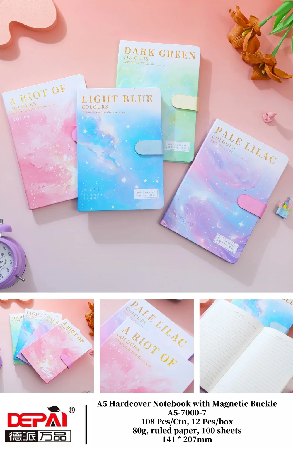 Trading Card Binder Leather Journal Ring Binder Notebook Colorful Marble A6 Bbudget Binder With Cash Envelopes