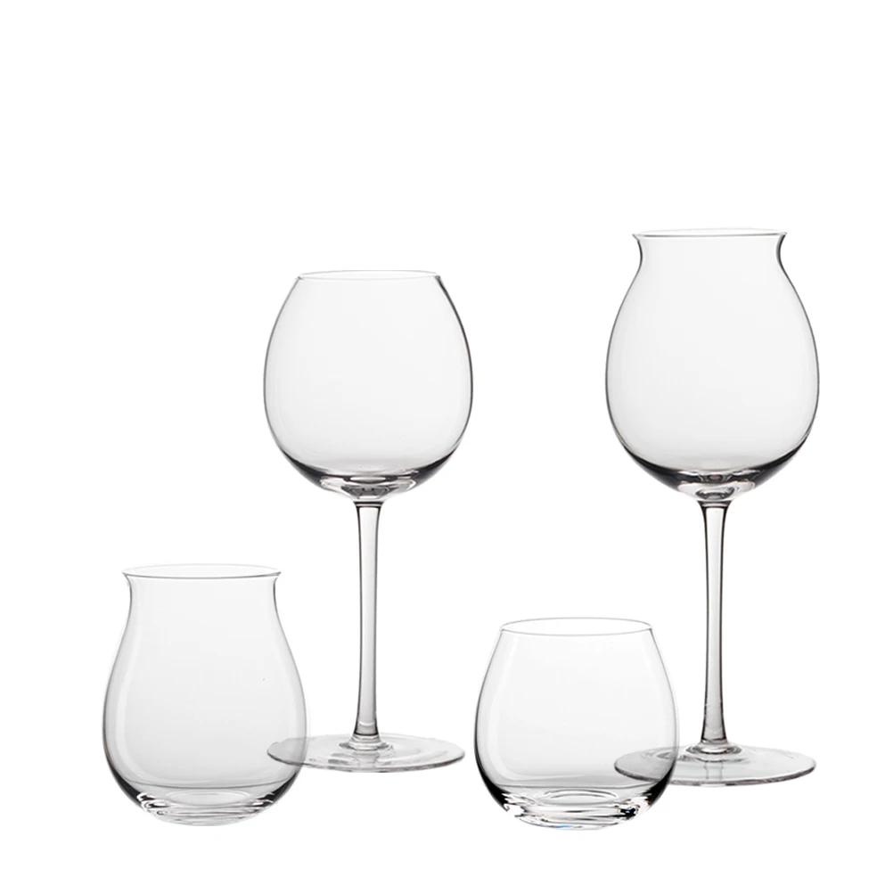 
Cheap Factory Price reausable wine glass colored embossed glasses goblet set for event tableware glass 