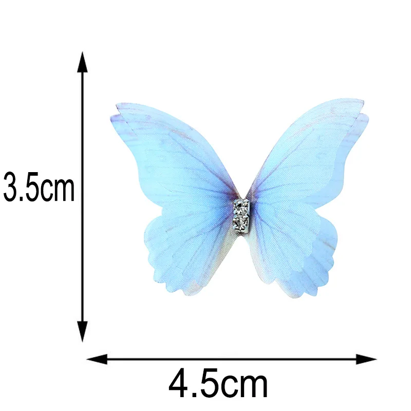 Двухслойные трехмерные Красочные заколки для волос с имитацией бабочки милые женские детские заколки для волос для девочек аксессуары для волос