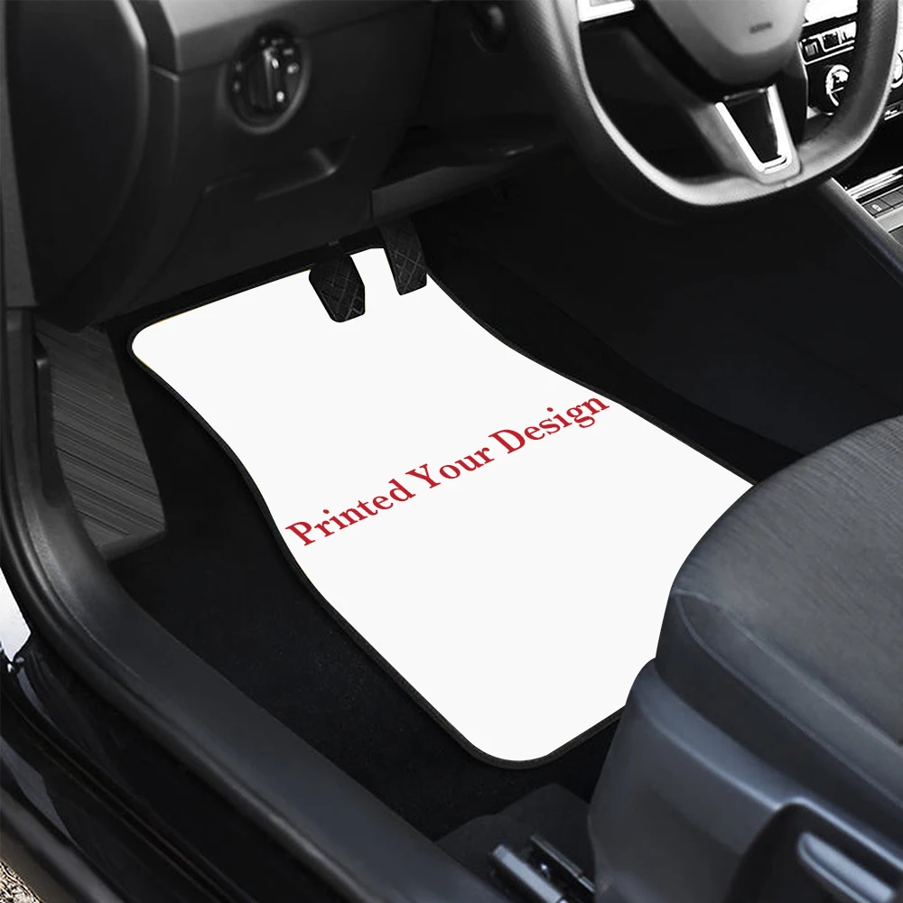 Custom Polyester Printed Logo Car Floor Mat Non slip Personalised Printed Design Sublimation Car Mat With Logo