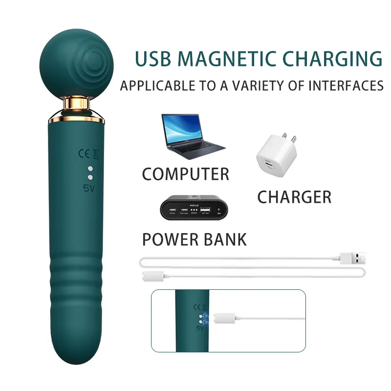 HMJ wholesale adult lady waterproof 2 in 1 clitoral female heat dildo sex toy women made in china av sex vibrator