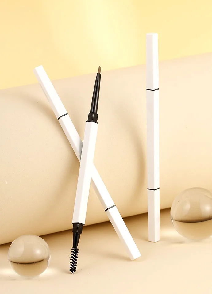 Private Label 5 Colors Waterproof Long Lasting Double-headed Eyebrow Pencil With Brush