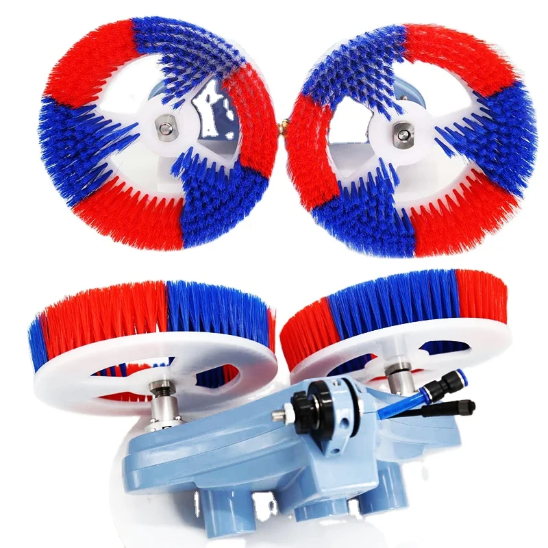 MULTIFIT MULR-C01 3.5m Telescopic Rod Glass Fiber and Durable Semi Automatic Round Solar Panel Cleaning Rotating Brush Machine