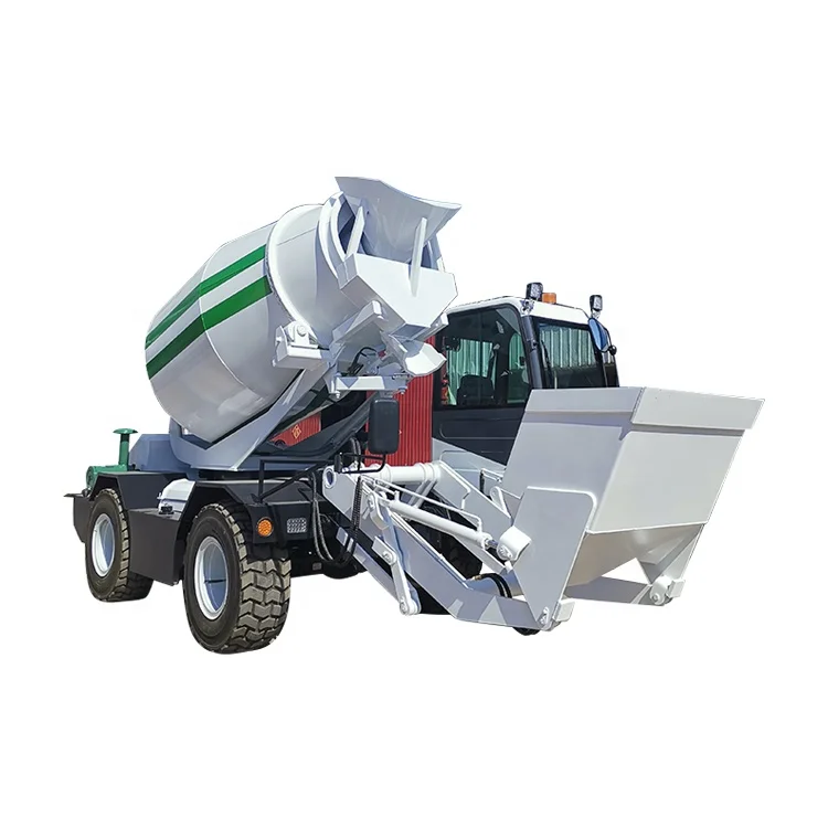 Self Loading Concrete Mixer 4m3 with Cab Rotating 180-270d and Air Conditioning (Electronic Sensors, Automatic weighing scale)