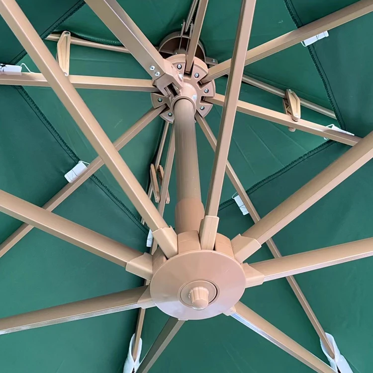 Uplion Big Roma umbrella  Double Top Garden patio Umbrella Aluminum Side Pole with Crank Cross Base Waterproof UV Protection