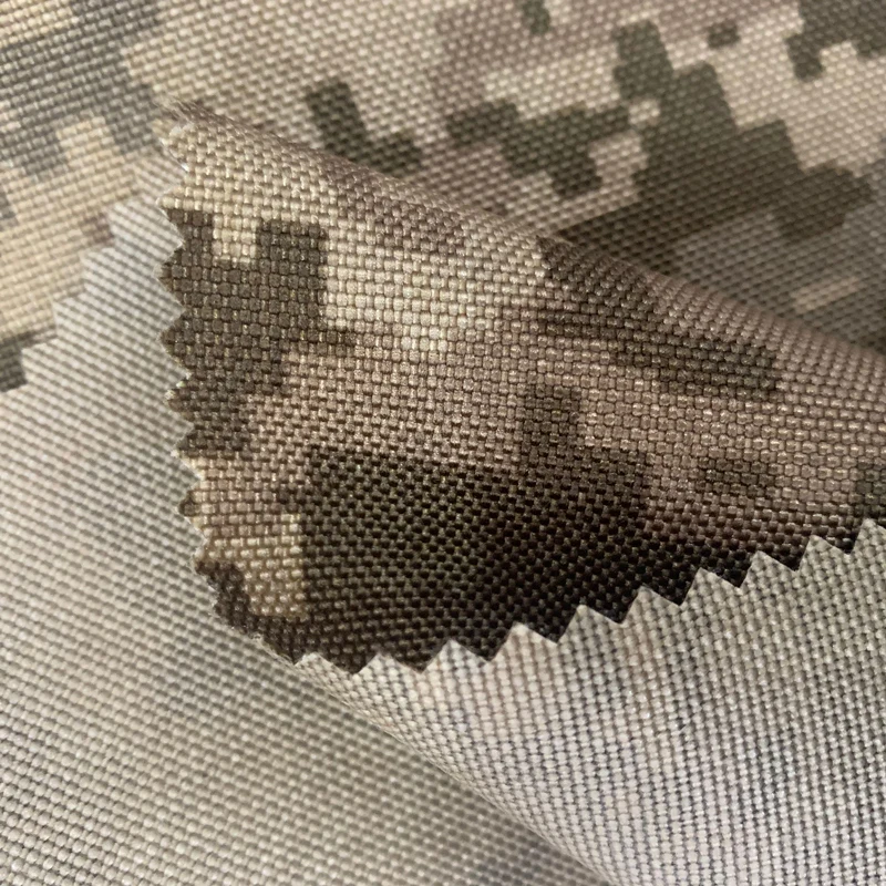 100%n oxford 1000D*1000D wr pu1000 295GSM backpack camouflage printed oxford nylon fabric