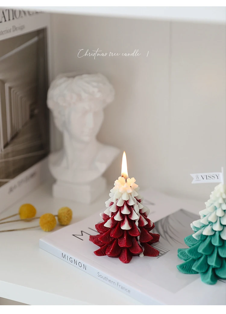 Manufacturers supply creative Christmas tree scented candles wholesale scene decoration scented candles gift box Christmas tree