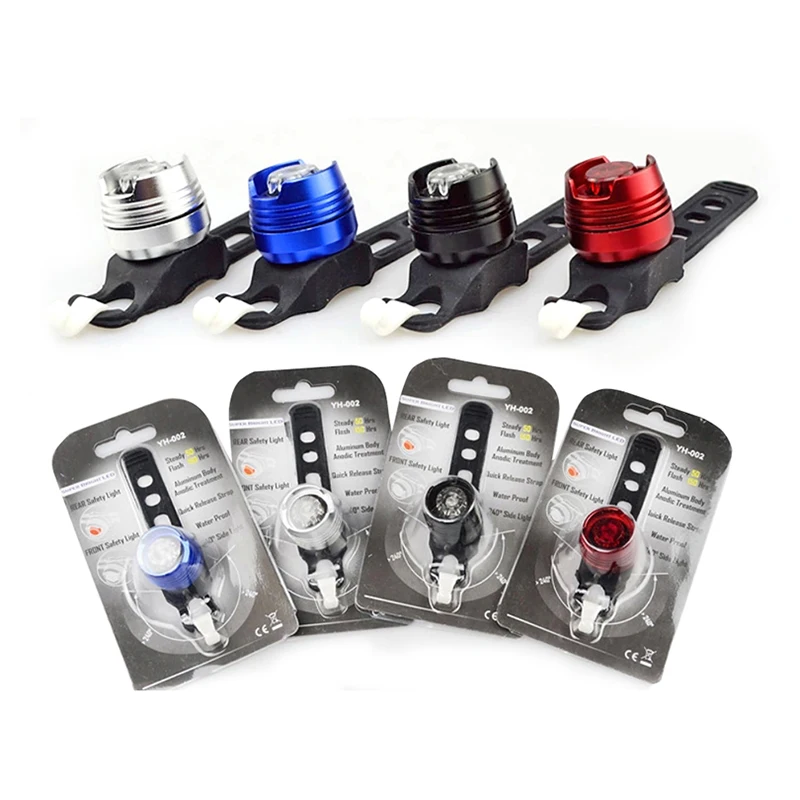 Bike Cycle Bicycle Safety Accessories Mini Ruby Led Cycling Lamp Rear Tail Lights Set Accesorios Bicicleta For Easy Mount