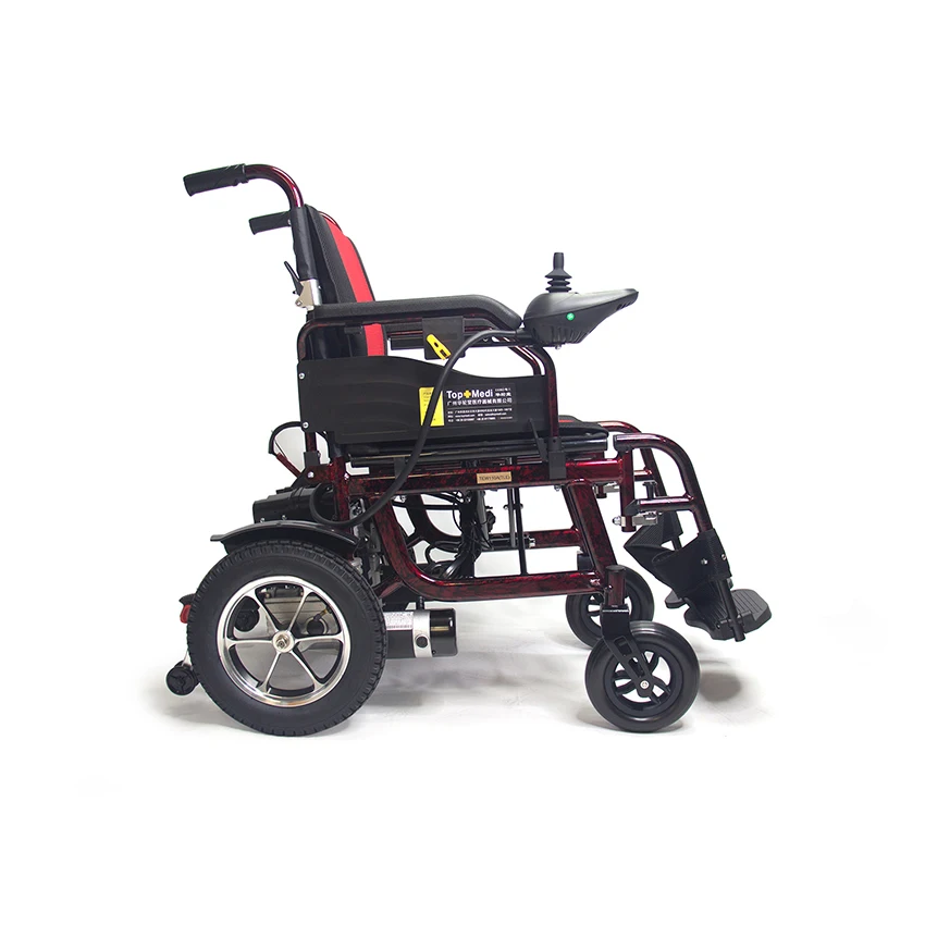 12' Wheel 15-20km range Aluminum Alloy Electric Wheelchair with 250W Taiwan Motor