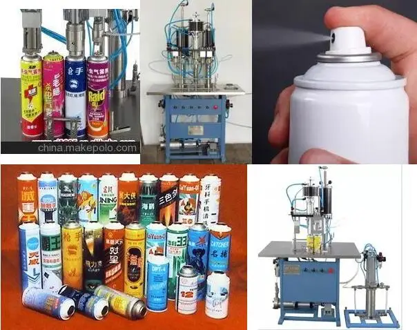 Semi-automatic Oxygen Gas Fresh Air spray paint cans aerosol filling machine