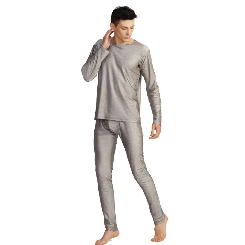 Рубашка с длинными рукавами и длинные брюки EMF, мужские защитные рубашки и брюки с защитой от излучения