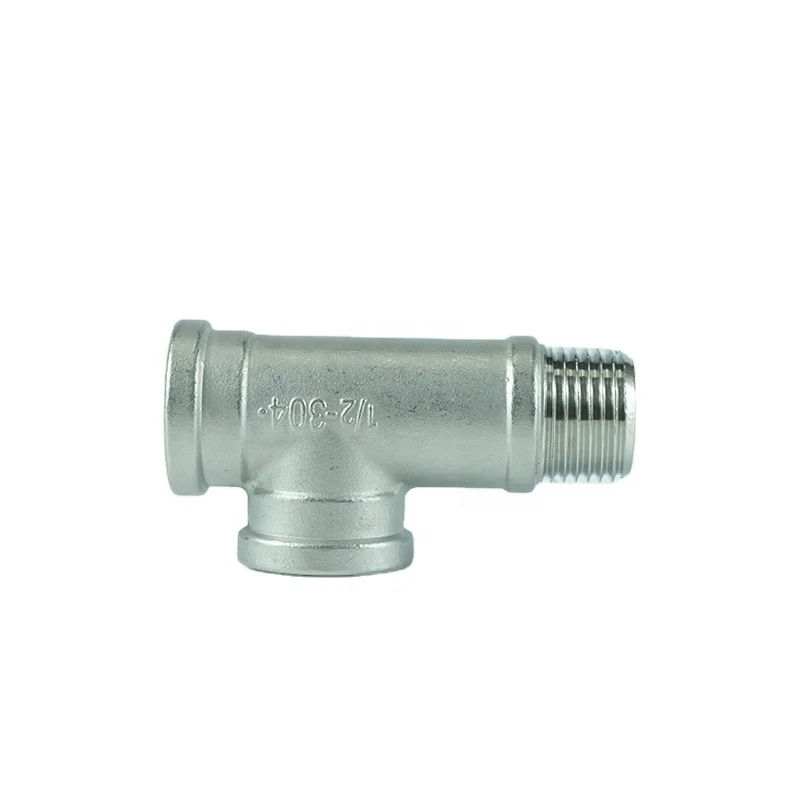 DKV ss304 ss316 Female x Male x Male pipe fitting tees Stainless steel 304/316 Pipe Fitting Connector FMF threaded reducing Tee
