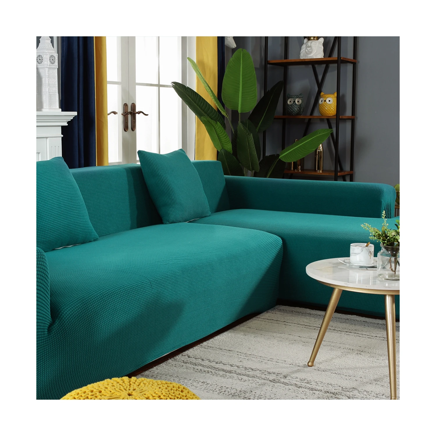 Cheap Light Color Polar Fleece Plush Stretch Sleeper Sofa Cover