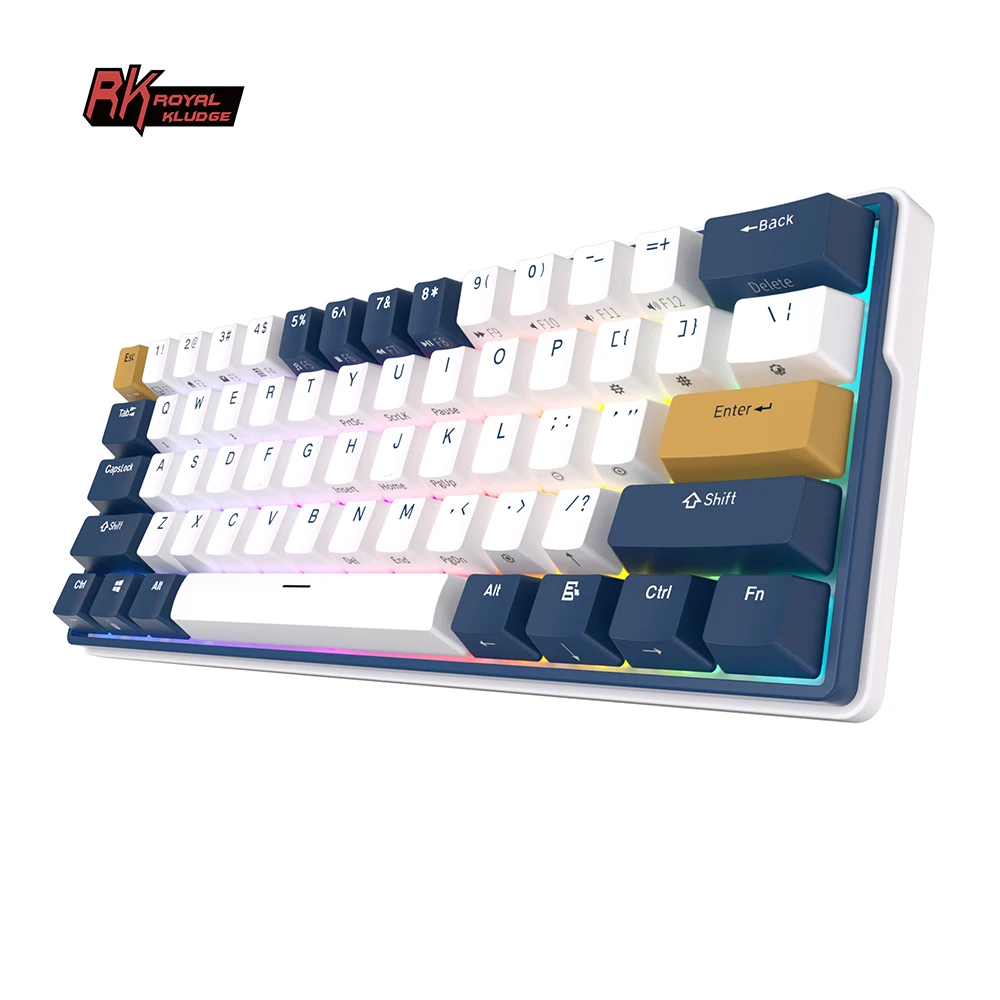 Royal Kludge RK61 Plus Custom ABS Doubleshot Keycaps mini wireless keyboard three mode 61 keys rgb wireless mechanical keyboards