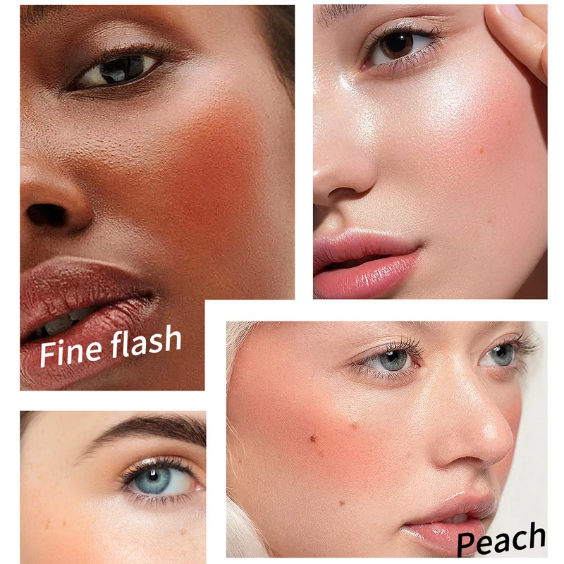 Private Label Long Lasting Vegan Matte Face Lip Eye Cheek Tint Cream Blusher Makeup Custom Natural Rose Face 3d Liquid Blush