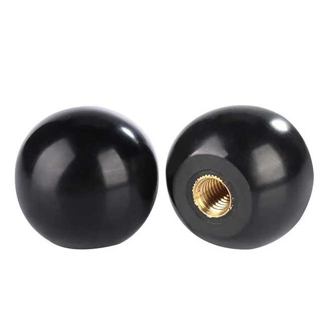 Ball Shaped Knob with M12 Female Thread Copper Nut for Machine Tools