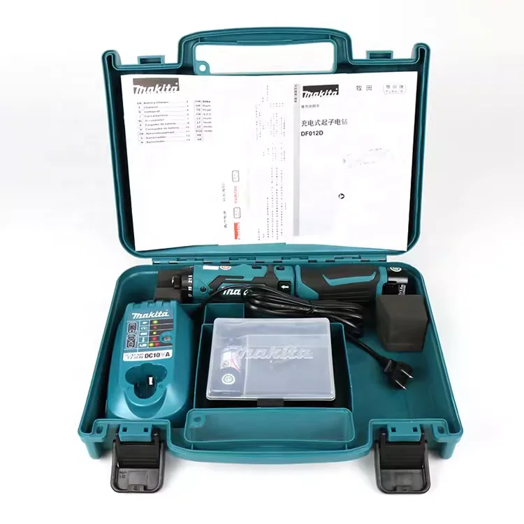 Original Makita DF012 Minitype Household Rechargeable Screwdriver Machine 7.2v Adjustable-Speed Foldable Handle  Drill Machine