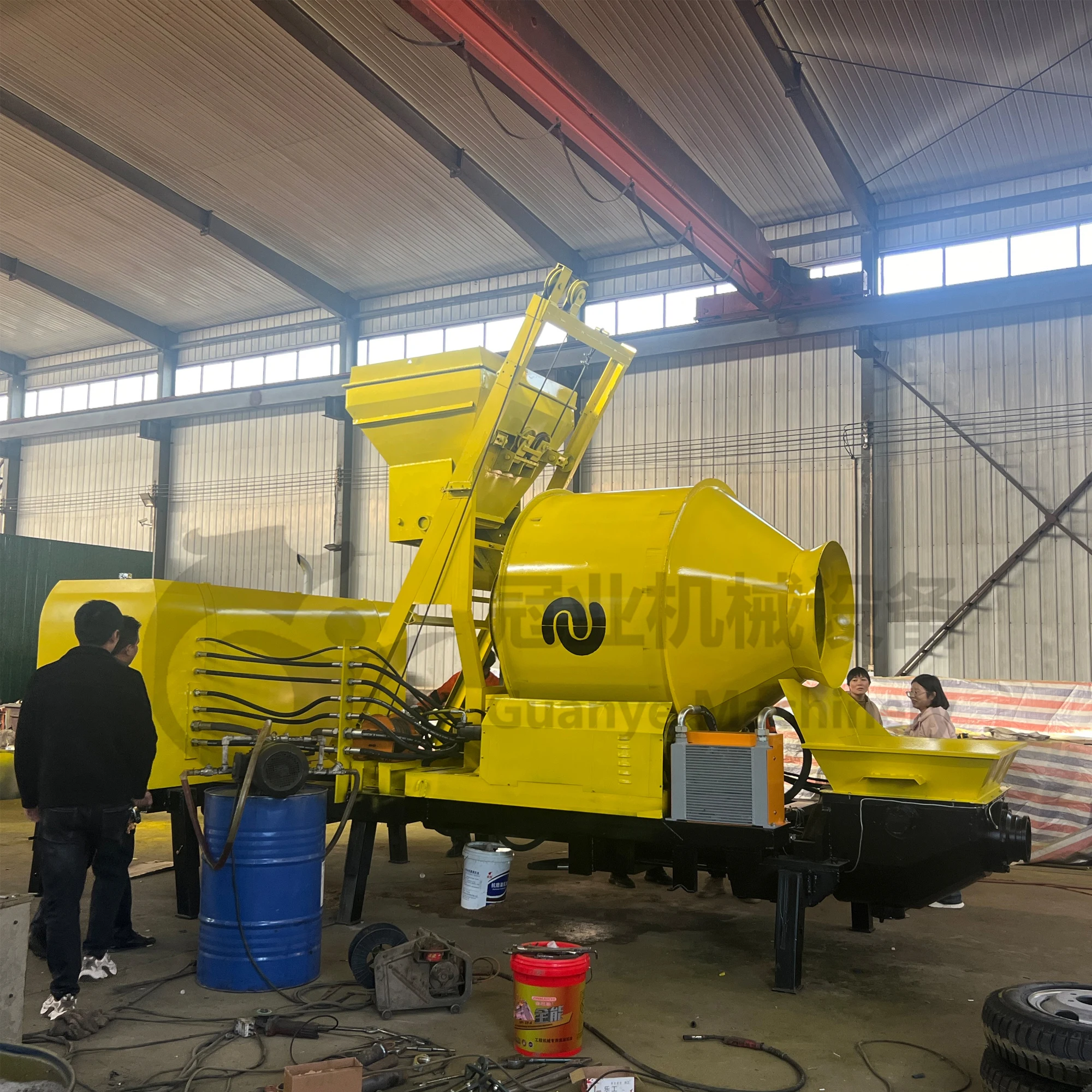 Spiral Circulation Concrete Mixing Pump Portable Concrete Mixing Pump Diesel Powered Concrete Mixing Pump