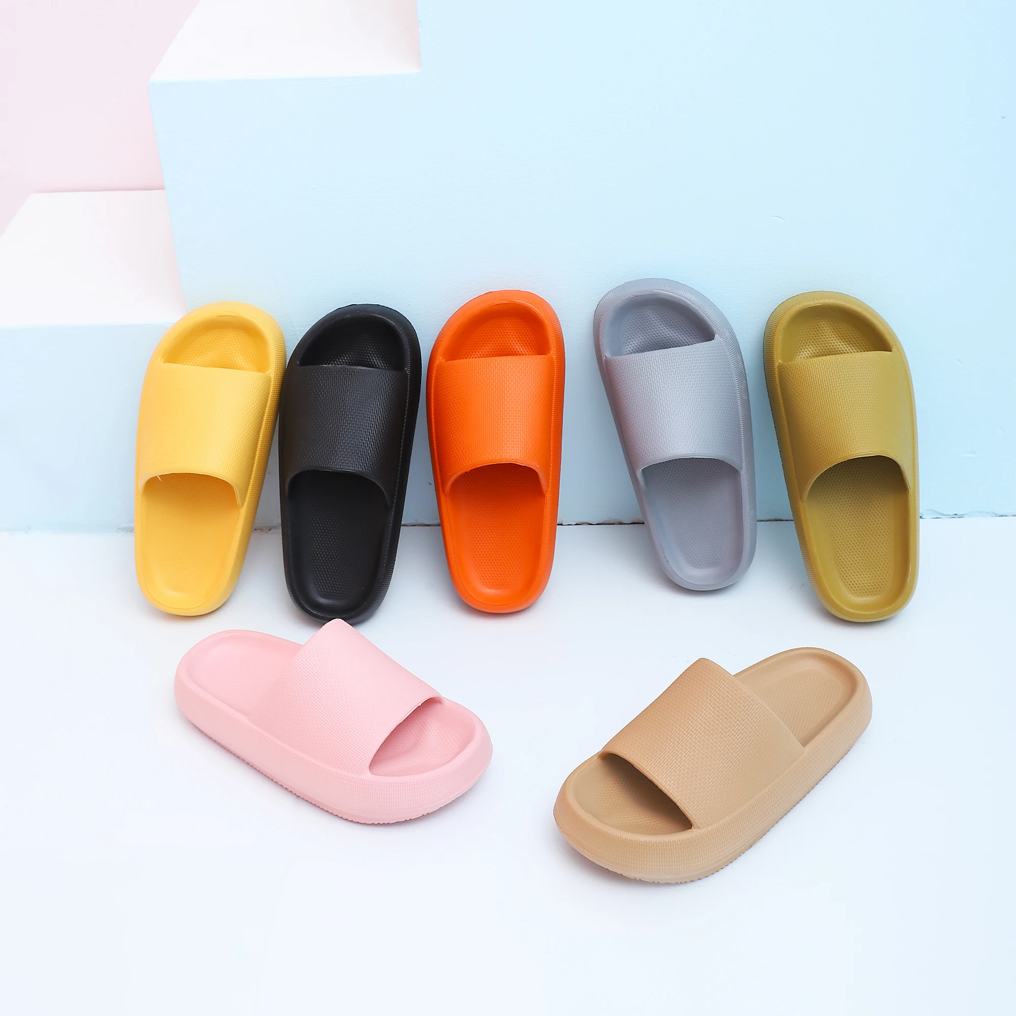 Home Slipper For Man And Women Pillow Slides  Non-Slip Lightweight Open-toe Shower Shoes Quick Drying  Extra Thick Sandals