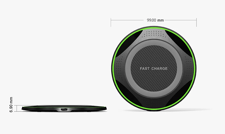 5 Stars Product Qi Fast Wireless Charging For Smart Mobile Phone Wireless Charger Pad Universal Charger Pad 10W Power